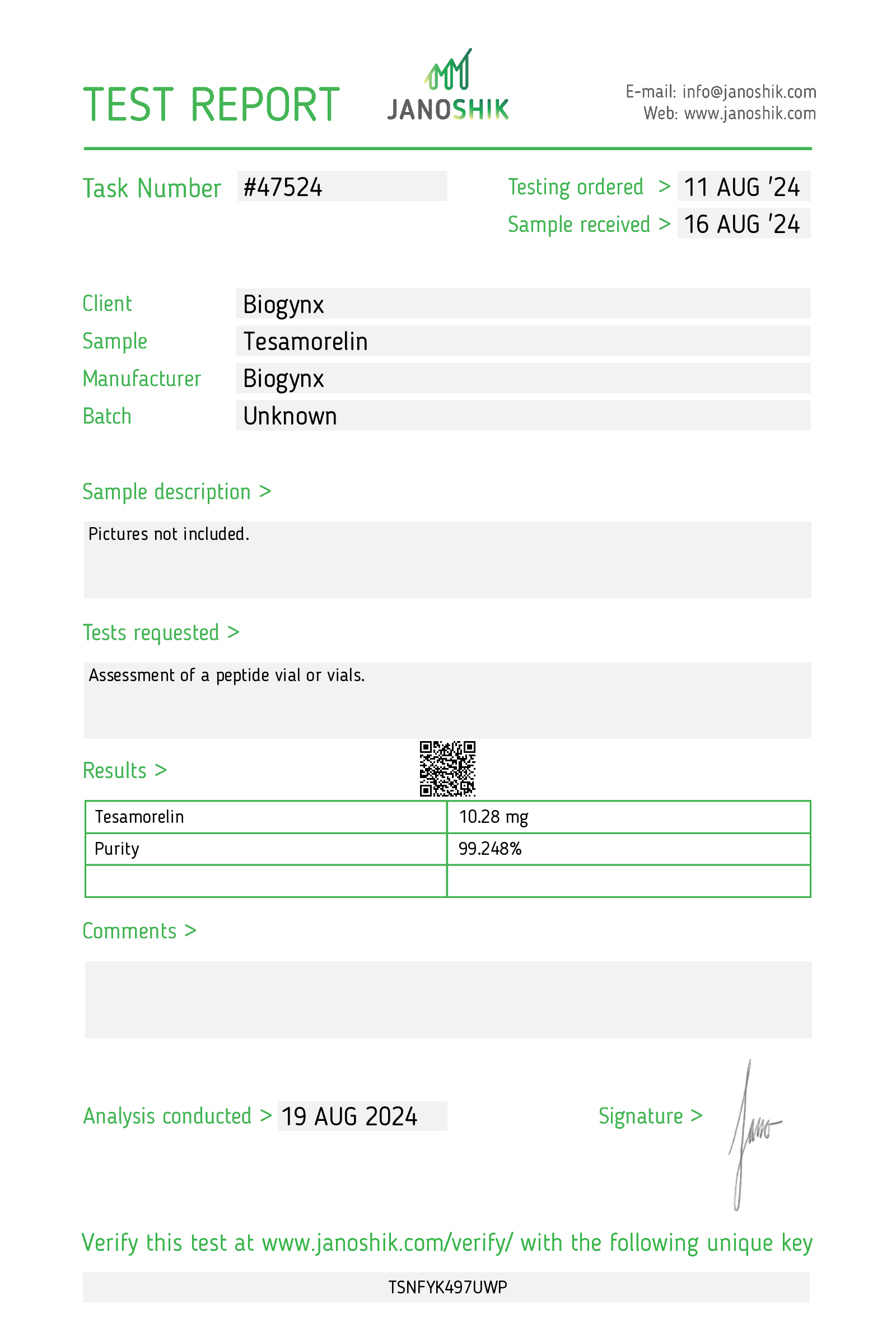 LAB RESULTS