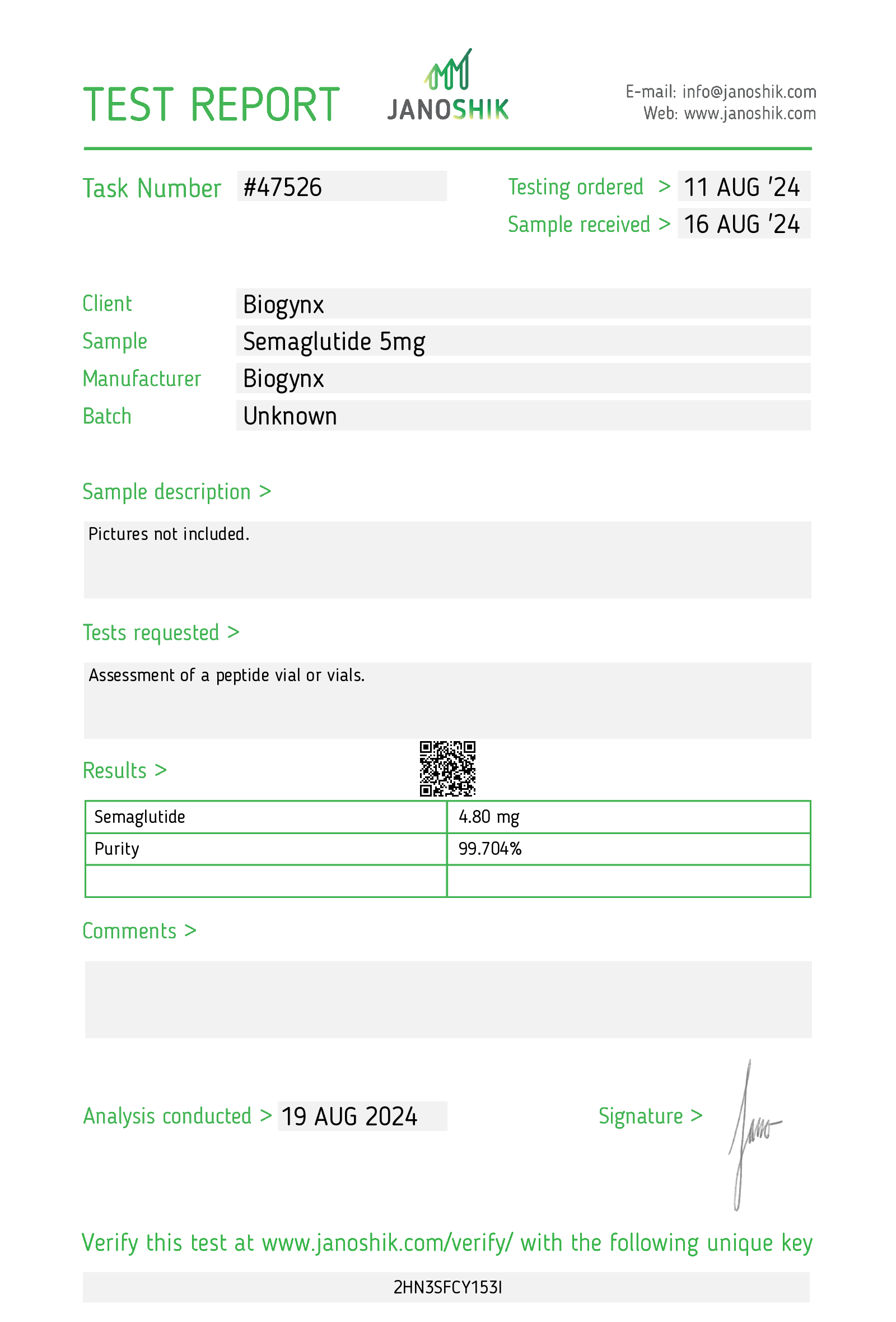 LAB RESULTS